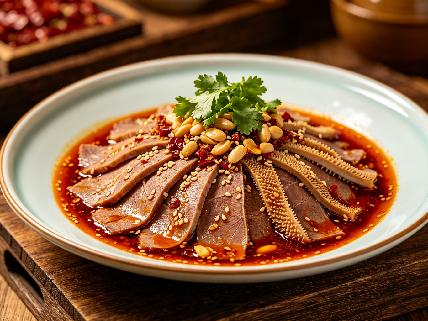 #4 Fuqi Feipian, Sliced Beef in Chili Oil